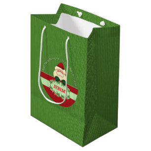 Sacola Para Presentes Média BOM Papai noel DE MENINOS Natal Personalizado