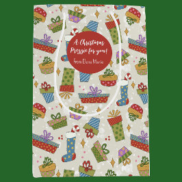 Sacola Para Presentes Média Bonita Coloração Apresenta o Saco do Presente de N