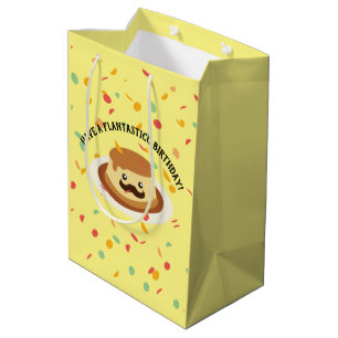 Sacola Para Presentes Média Bonita e Engraçada Tem Flantastico Birthday Flan