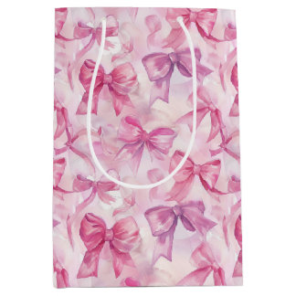 Sacola Para Presentes Média Bonito Em Arcos De Aquarela Rosa