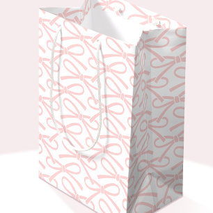 Sacola Para Presentes Média Bonito Padrão de Arco Cor-de-Rosa Branco Saco de P