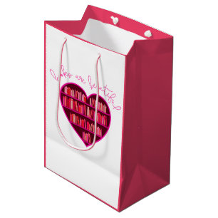 Sacola Para Presentes Média Book Heart
