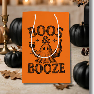 Sacola Para Presentes Média Boos & Booze Vintage Ghost 
