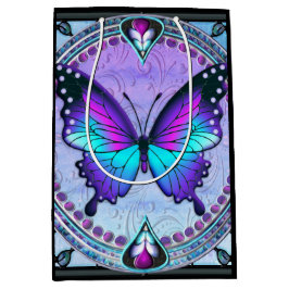 Sacola Para Presentes Média Borboleta de sublimação com fundo