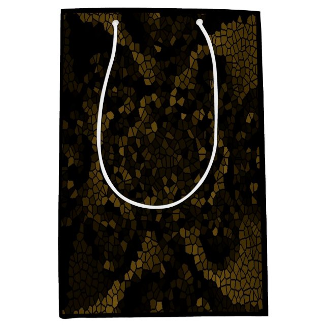 Sacola Para Presentes Média Borboleta De Vidro Olivada (Frente)