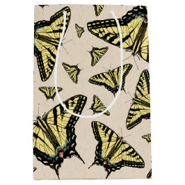 Sacola Para Presentes Média Borboletas do Sudoeste Amarelo