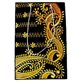 Sacola Para Presentes Média Bordado Árabe