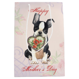 Sacola Para Presentes Média Boston Heart Mãe