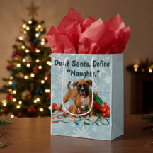 Boxer Engraçado de Natal