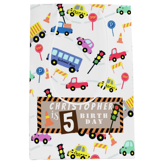 Sacola Para Presentes Média Branco de transporte (Frente)