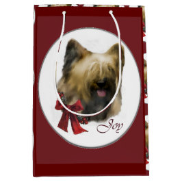 Sacola Para Presentes Média Briard Christmas