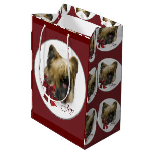 Sacola Para Presentes Média Briard Christmas