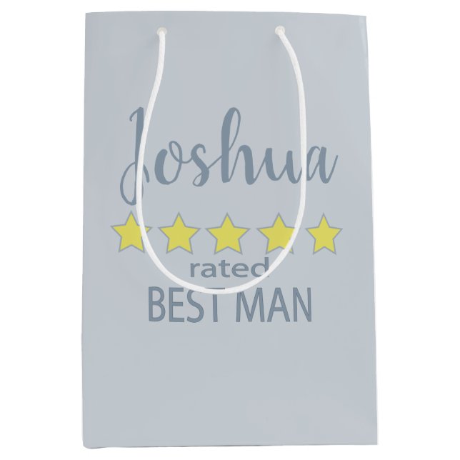 Sacola Para Presentes Média Bridal e Festa de casamento 5 - Melhor Homem (Frente)