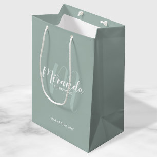 Sacola Para Presentes Média Bridesmaids Personalizados de Script Moderno