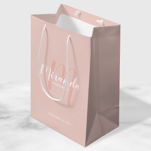 Sacola Para Presentes Média Bridesmaids Personalizados de Script Moderno