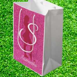 SACOLA PARA PRESENTES MÉDIA BRILHO DAS DAMA PINK