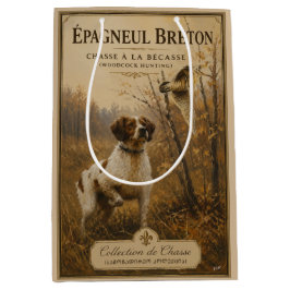 Sacola Para Presentes Média Brittany Spaniel – Caça à Galinhola Arte