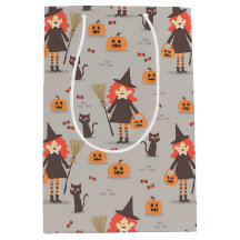 Bruxa Bonita do Halloween, Abóbora, Gato Negro