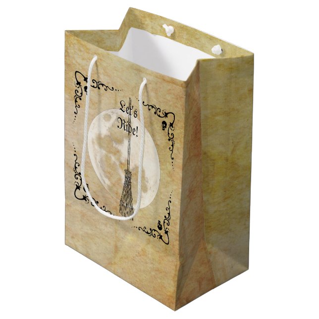Sacola Para Presentes Média Bruxa Caprichosa Lua Cheia  (Frente inclinada)