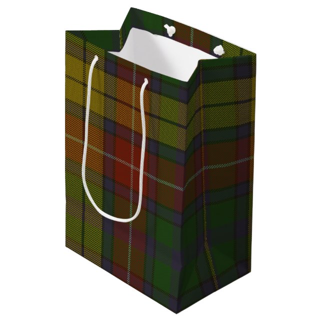 Sacola Para Presentes Média Buchanan Tartan (Frente inclinada)
