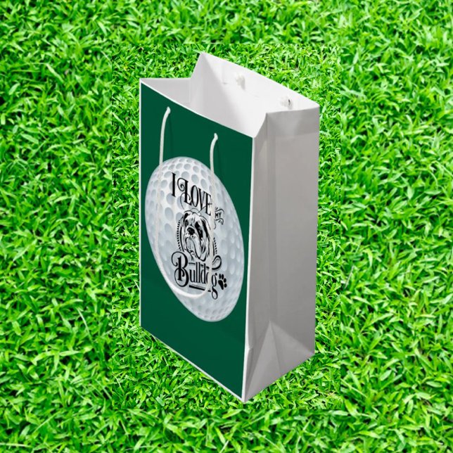 Sacola Para Presentes Média Buldogue Golf (I Love My Bulldog Golf: Unleash Your Passion on the Course!)