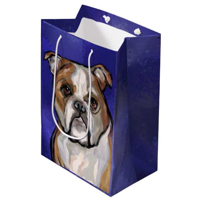 Sacola Para Presentes Média Bulldogue (Frente inclinada)
