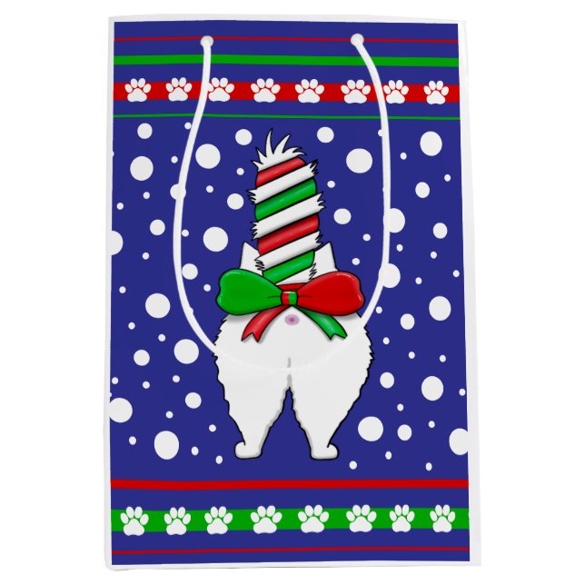 Sacola Para Presentes Média Bumbum de Natal Verde (Frente)