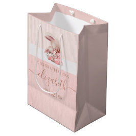 Sacola Para Presentes Média Bunny Chá de fraldas Gift Bag