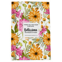 Business Packaging Floral cor-de-rosa amarelo mode