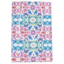 Sacola Para Presentes Média Butterfly Mosaic Gift Bag