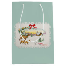 Cabina e veado de natais vintages