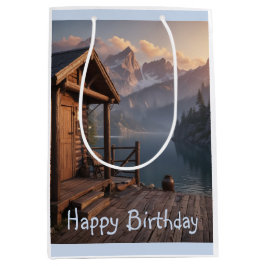 Sacola Para Presentes Média Cabina no lago