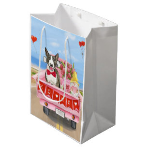 Sacola Para Presentes Média Cabos-caminhões Dia de os namorados Touro Terrier