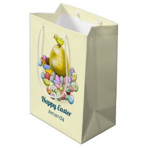 Sacola Para Presentes Média Caça ao Ovo do felz pascoa