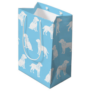 Sacola Para Presentes Média Cachorro Labrador No Grande Arco De Presente