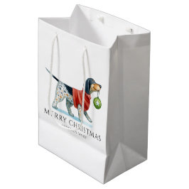 Sacola Para Presentes Média Cachorro Personalizado - Natal