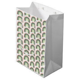 Sacola Para Presentes Média Cactus Artisan Rainbow Modern Desert Saguaro Diver