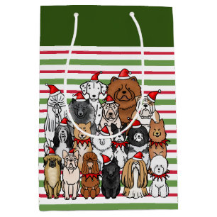 Sacola Para Presentes Média Cães Não-Ostentando do grupo
