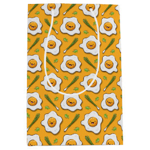 Sacola Para Presentes Média Café da Manhã de Ovos Felizes