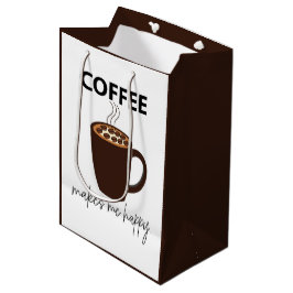 Sacola Para Presentes Média Café Me Faz Feliz Café
