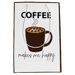 Sacola Para Presentes Média Café Me Faz Feliz Café