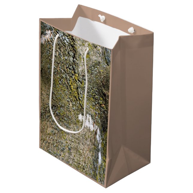 Sacola Para Presentes Média Caminhão de Árvore com Impressão Moss (Frente inclinada)