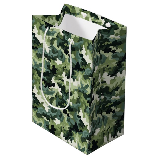 Sacola Para Presentes Média Camo Gift Bag Militar (Frente inclinada)