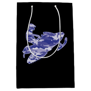 Sacola Para Presentes Média Camouflage Blue Snowmobiler