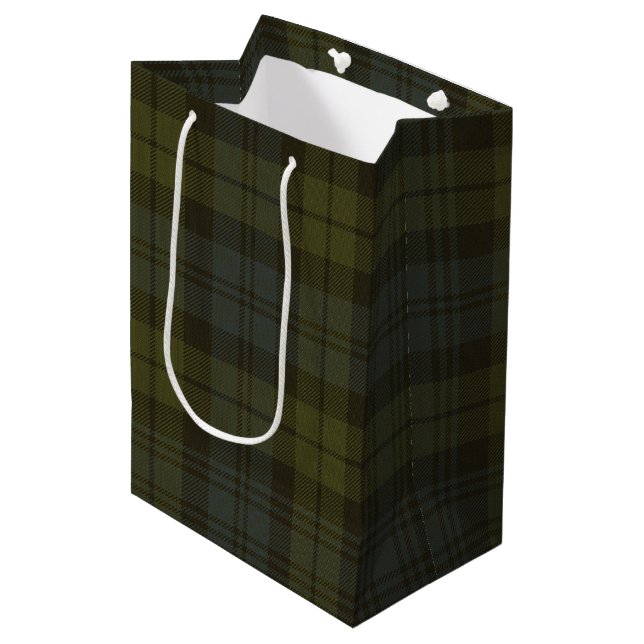 Sacola Para Presentes Média Campbell Tartan (Frente inclinada)