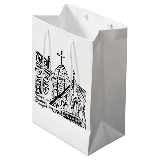 Sacola Para Presentes Média Campground Motif by Babbie - Martha's Vineyard (Frente inclinada)