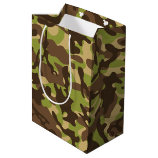 Sacola Para Presentes Média Camuflagem em cascata