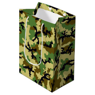 Sacola Para Presentes Média Camuflagem florestal