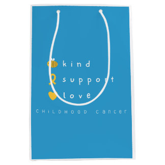 Sacola Para Presentes Média cancer de infância. seja gentil.support.love. Bols