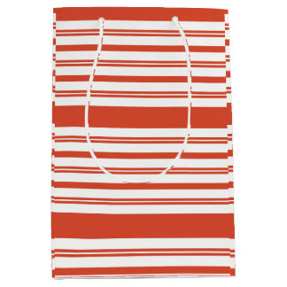 Sacola Para Presentes Média Candy Cane Chorus-Stripe-Horizontal Gift Bag